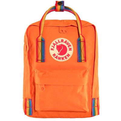 Kånken Mini (Burnt Orange-Rainbow Pattern)