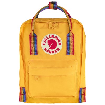Kånken Mini (Warm Yellow-Rainbow Pattern)