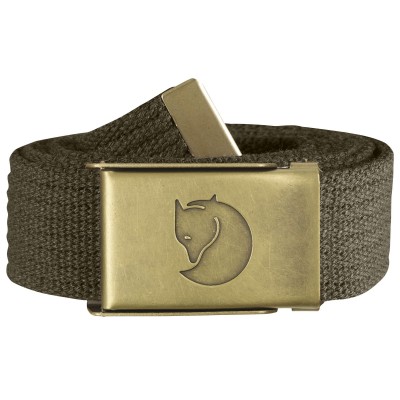 Canvas Brass Belt 3 cm (Dark Olive)