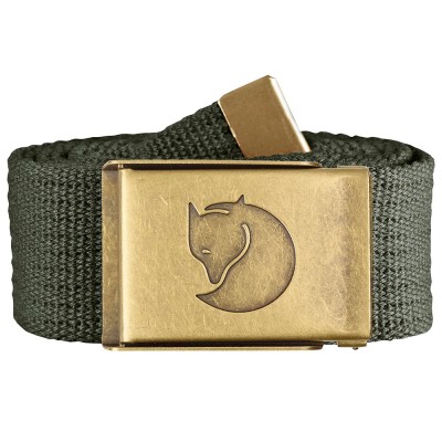 Canvas Brass Belt 4 cm (Mountain Grey)